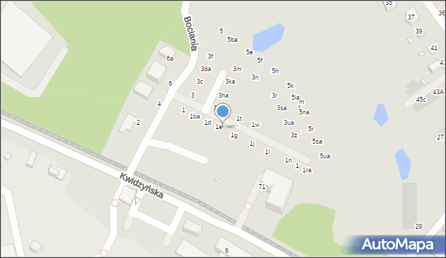 Wrocław, Bociania, 1ea, mapa Wrocławia