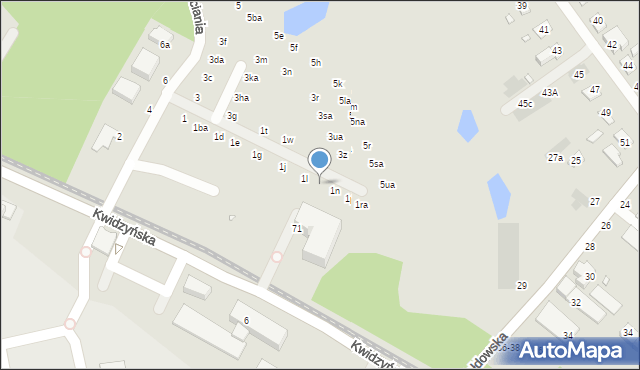 Wrocław, Bociania, 1m, mapa Wrocławia