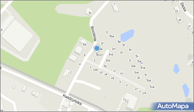 Wrocław, Bociania, 3ba, mapa Wrocławia