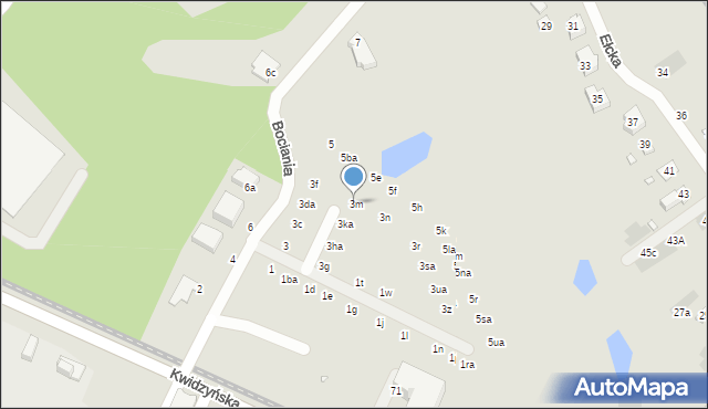 Wrocław, Bociania, 3m, mapa Wrocławia