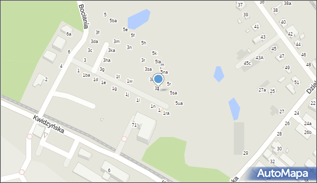 Wrocław, Bociania, 3za, mapa Wrocławia