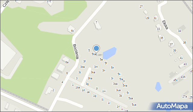 Wrocław, Bociania, 5ca, mapa Wrocławia