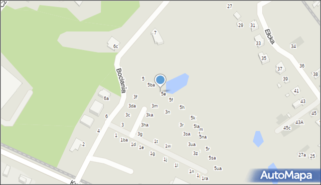 Wrocław, Bociania, 5da, mapa Wrocławia