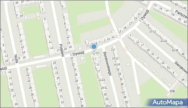 Wrocław, Borelowskiego-Lelewela Marcina, 1, mapa Wrocławia