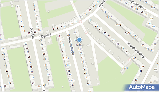 Wrocław, Borelowskiego-Lelewela Marcina, 20, mapa Wrocławia