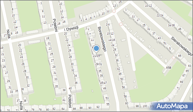 Wrocław, Borelowskiego-Lelewela Marcina, 21/23, mapa Wrocławia