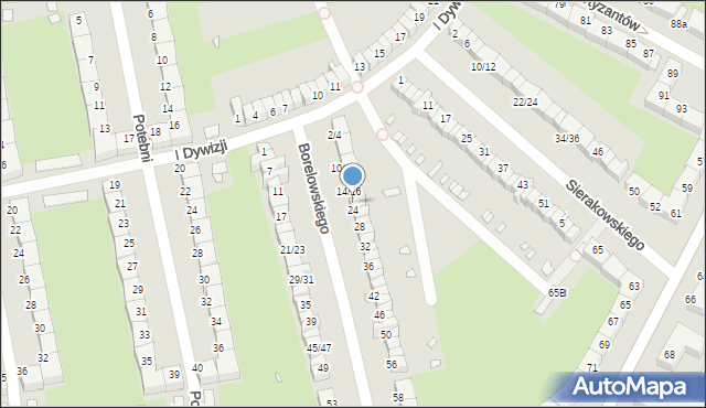 Wrocław, Borelowskiego-Lelewela Marcina, 22, mapa Wrocławia