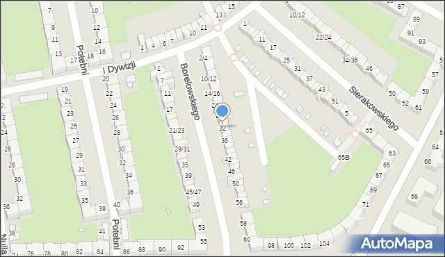 Wrocław, Borelowskiego-Lelewela Marcina, 32, mapa Wrocławia