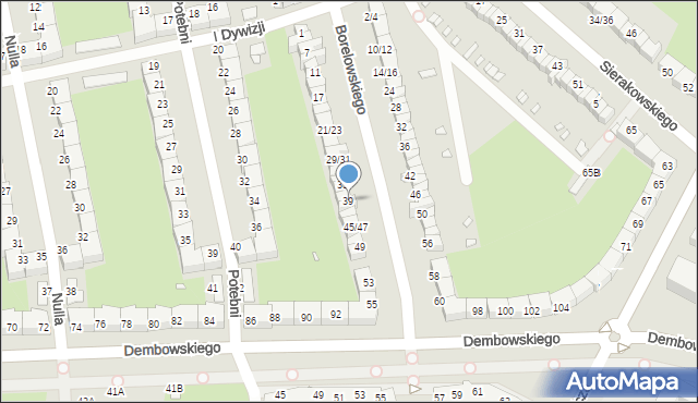 Wrocław, Borelowskiego-Lelewela Marcina, 39, mapa Wrocławia