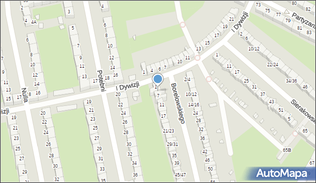 Wrocław, Borelowskiego-Lelewela Marcina, 5, mapa Wrocławia