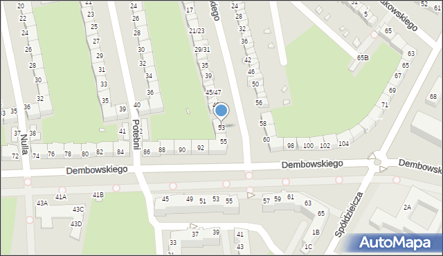 Wrocław, Borelowskiego-Lelewela Marcina, 53, mapa Wrocławia