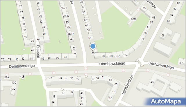Wrocław, Borelowskiego-Lelewela Marcina, 60, mapa Wrocławia