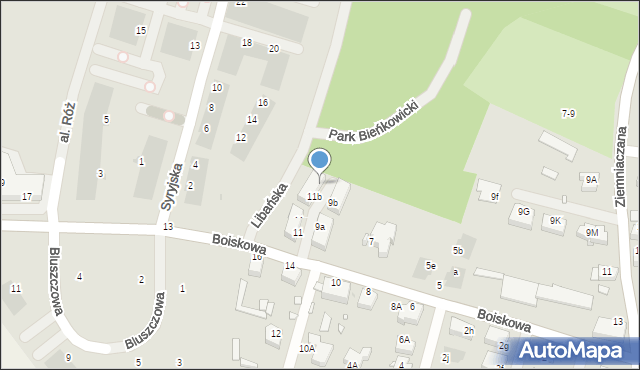 Wrocław, Boiskowa, 11c, mapa Wrocławia
