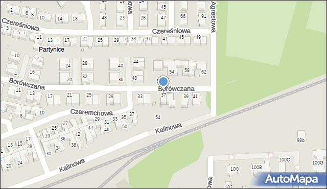 Wrocław, Borówczana, 37, mapa Wrocławia