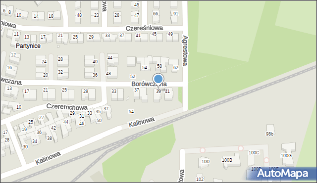 Wrocław, Borówczana, 39, mapa Wrocławia