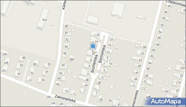 Wrocław, Bocheńska, 10, mapa Wrocławia