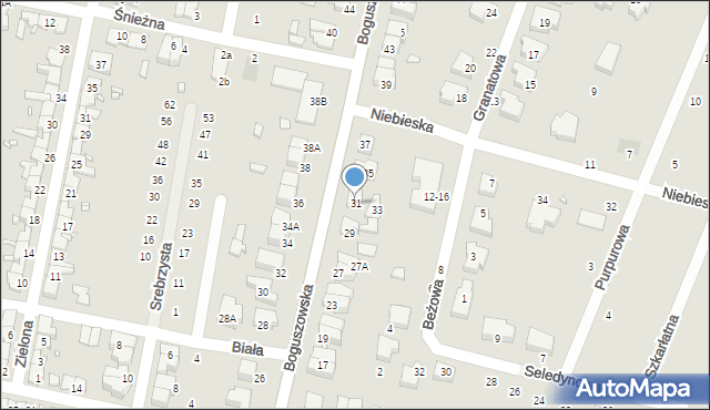 Wrocław, Boguszowska, 31, mapa Wrocławia