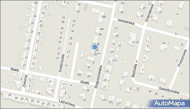Wrocław, Boguszowska, 34, mapa Wrocławia