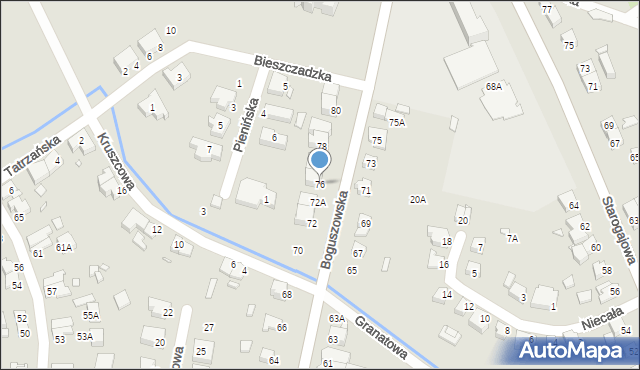 Wrocław, Boguszowska, 76, mapa Wrocławia