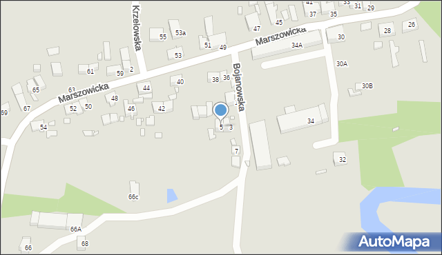 Wrocław, Bojanowska, 5, mapa Wrocławia