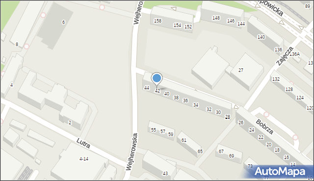 Wrocław, Bobrza, 42, mapa Wrocławia