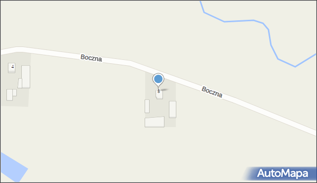 Wudzynek, Boczna, 8, mapa Wudzynek