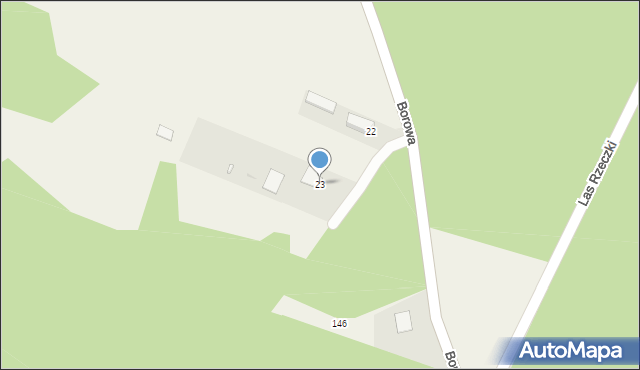 Wymysłów, Borowa, 23, mapa Wymysłów