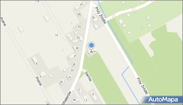 Wysiołek Luborzycki, Bohaterów, 60, mapa Wysiołek Luborzycki