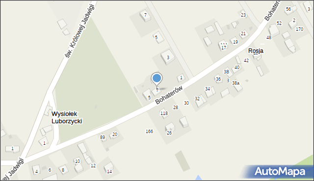 Wysiołek Luborzycki, Bohaterów, 7, mapa Wysiołek Luborzycki