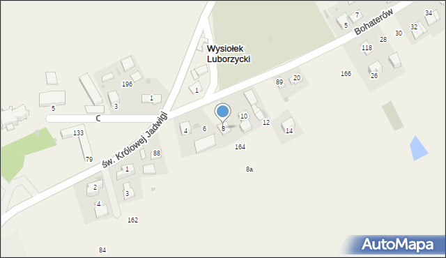 Wysiołek Luborzycki, Bohaterów, 8, mapa Wysiołek Luborzycki