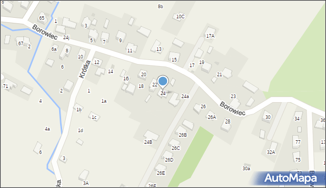 Zaborze, Borowiec, 24, mapa Zaborze