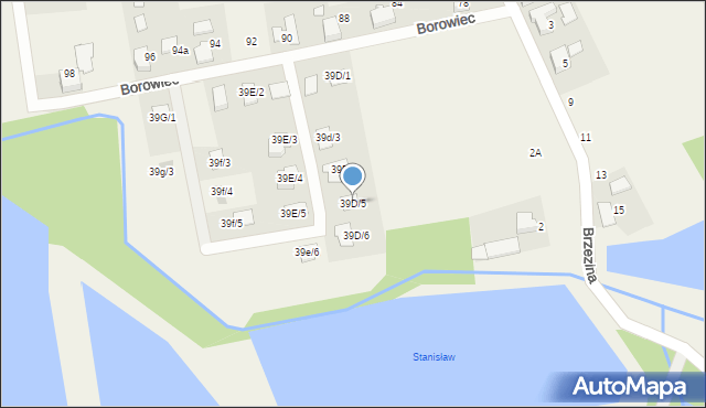 Zaborze, Borowiec, 39D/5, mapa Zaborze