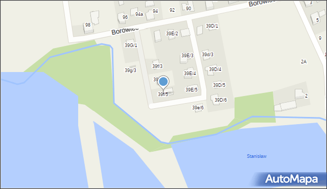 Zaborze, Borowiec, 39f/5, mapa Zaborze