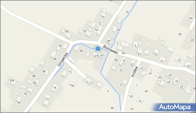 Zaborze, Borowiec, 4, mapa Zaborze
