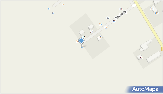 Ząbrowo, Bociania, 17, mapa Ząbrowo