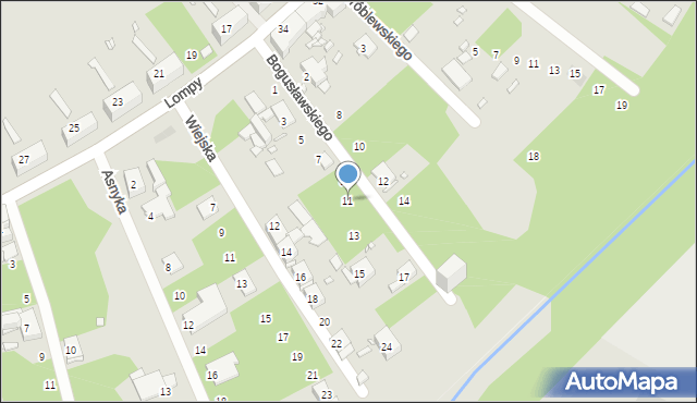 Zabrze, Bogusławskiego Wojciecha, 11, mapa Zabrza