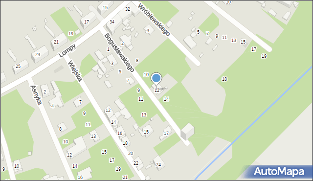 Zabrze, Bogusławskiego Wojciecha, 12, mapa Zabrza