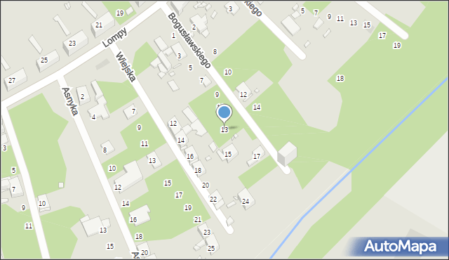 Zabrze, Bogusławskiego Wojciecha, 13, mapa Zabrza