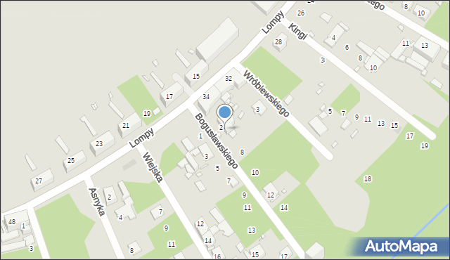 Zabrze, Bogusławskiego Wojciecha, 4, mapa Zabrza