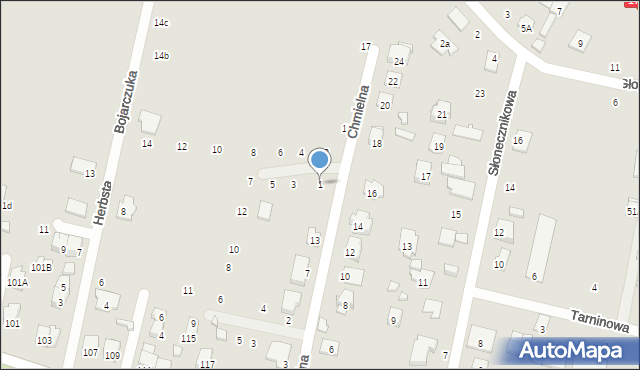 Zamość, Bojarczuka Michała, 1, mapa Zamościa