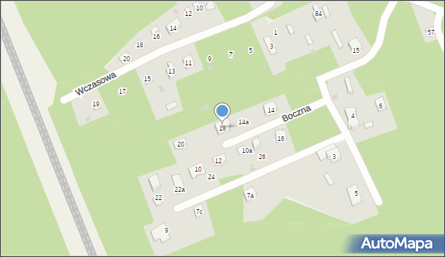 Żarki-Letnisko, Boczna, 18, mapa Żarki-Letnisko