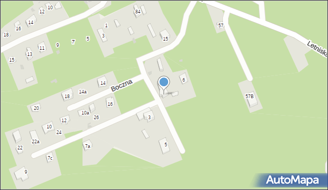 Żarki-Letnisko, Boczna, 4a, mapa Żarki-Letnisko