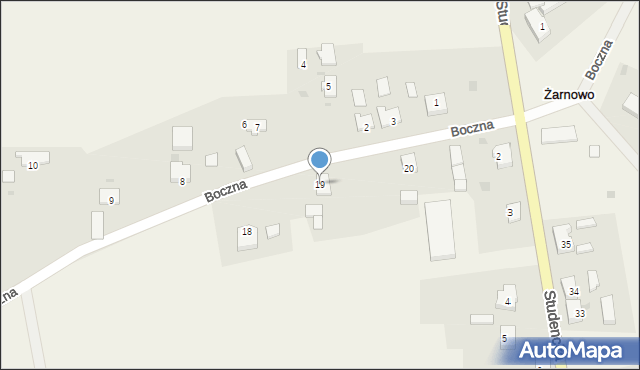 Żarnowo, Boczna, 19, mapa Żarnowo