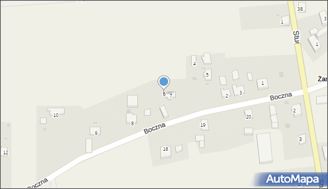 Żarnowo, Boczna, 6, mapa Żarnowo