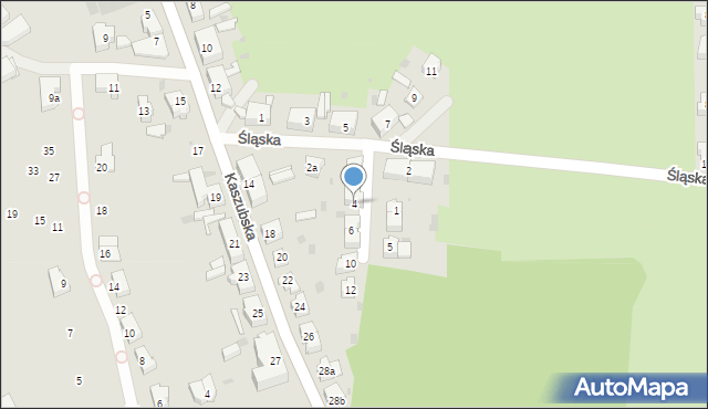 Żary, Botaniczna, 4, mapa Żary