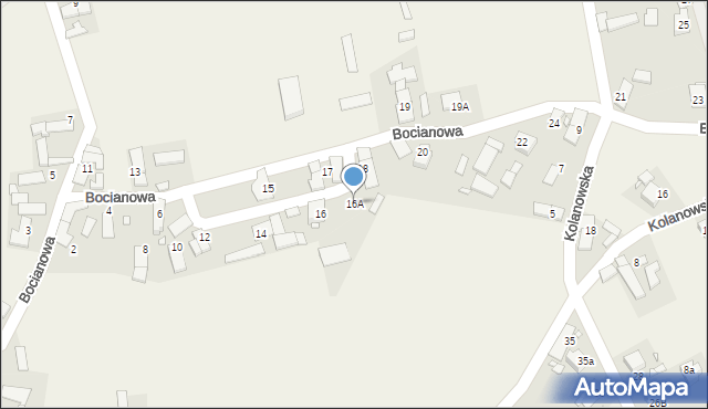 Zawada, Bocianowa, 16A, mapa Zawada