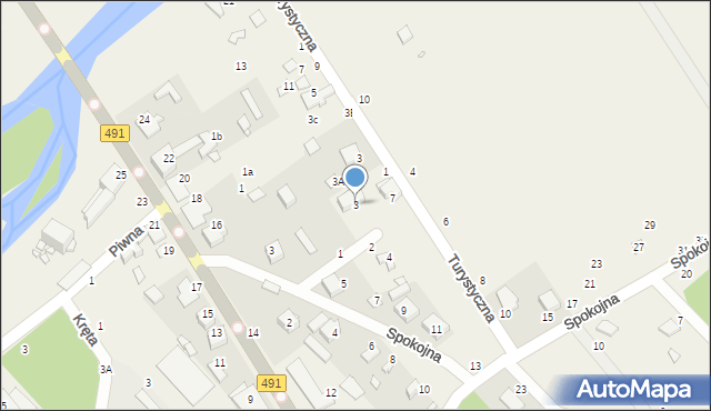 Zawady, Boczna, 3, mapa Zawady