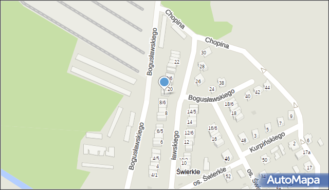 Zawadzkie, Bogusławskiego, 20/1, mapa Zawadzkie