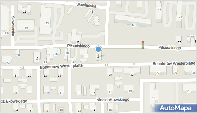 Zawiercie, Bohaterów Westerplatte, 24, mapa Zawiercie