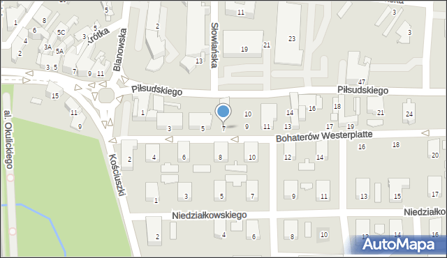 Zawiercie, Bohaterów Westerplatte, 7, mapa Zawiercie